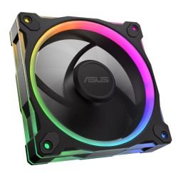 ASUS - Asus Prime MR120 ARGB 12cm PWM Case Fan, Sleeve Bearing, 28mm Frame, Dual-Sided Lighting, 1600 RPM, Black