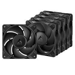 ARCTIC - ARCTIC P12 Pro PST 12cm PWM Case Fans w/ Cable Splitters (5 Pack), Fluid Dynamic Bearing, 600-3000 RPM, Black
