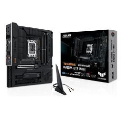 ASUS - Asus TUF GAMING B760M-BTF WIFI, Intel B760, 1700, Micro ATX, 4 DDR5, HDMI, DP, Wi-Fi 6, 2.5G LAN, PCIe5, 3x M.2 *Requires a BTF Compatible Chassis*