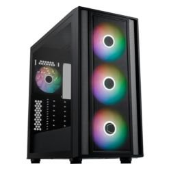 COOLER MASTER - Cooler Master MasterBox 600 Gaming Case w/ Glass Side, E-ATX, 4x ARGB Fans, ARGB Fan Hub, FineMesh Front, USB-C, Asus BTF Compatible, Black