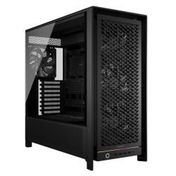 CORSAIR - Corsair FRAME 5000D RS Modular Gaming Case w/ Glass Side, E-ATX, 4x PWM Fans, InfiniRail Fan Mounting, USB-C, ARGB Strip, Asus BTF Compatible, Black
