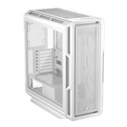 CORSAIR - Corsair 5000T Gaming Case w/ Glass Side, E-ATX, No Fans, USB-C, Asus BTF Compatible, White