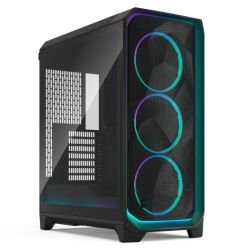 FRACTAL - Fractal Design Meshify 3 Ambience Pro RGB (Black TG Light) Gaming Case w/ Light Tint Window, E-ATX, Mesh Front, 3x RGB Fans, Adjust Pro Hub, USB-C 20Gbps