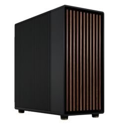 FRACTAL - Fractal Design North XL Charcoal Black (Black Solid) Case, E-ATX, Fine Mesh Side, 3 PWM Fans, USB-C, Walnut Front
