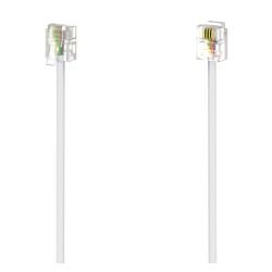 HAMA – Hama RJ11 (6p4c) Modular Cable, Male to Male, 3 Metres, White HAMA - Hama RJ11 (6p4c) Modular Cable, Male to Male, 3 Metres, White