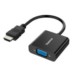 HAMA – Hama HDMI Male to VGA Female Converter Cable with Audio 3.5mm Jack, 15cm, Black, *Eco-Friendly Packaging* HAMA - Hama HDMI Male to VGA Female Converter Cable with Audio 3.5mm Jack, 15cm, Black, *Eco-Friendly Packaging*