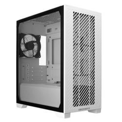 COOLER MASTER - Cooler Master Elite 301 Lite Gaming Case w/ Glass Side, Micro ATX, 1x Fan, PSU Shroud, Intake Grill, USB-C, White