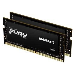 KINGSTON – Kingston Fury Impact 32GB Kit (2 x 16GB), DDR4, 3200MHz (PC4-25600), CL20, XMP, SODIMM Memory KINGSTON - Kingston Fury Impact 32GB Kit (2 x 16GB), DDR4, 3200MHz (PC4-25600), CL20, XMP, SODIMM Memory