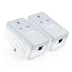 TP-LINK – TP-LINK (TL-PA4010P KIT) AV600 10/100 Powerline Adapter Kit, 1-Port, AC Pass Through TP-LINK - TP-LINK (TL-PA4010P KIT) AV600 10/100 Powerline Adapter Kit, 1-Port, AC Pass Through