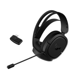 ASUS - Asus TUF Gaming H1 Wireless Headset, 7.1, USB-C (USB-A Adapter), Lightweight, Deep Bass, Airtight Chamber Tech