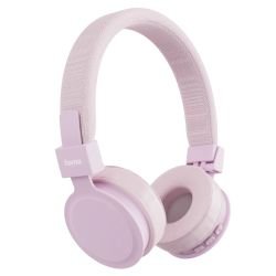 HAMA - Hama (Freedom Lit III) Bluetooth Headset w/ Mic, 3.5mm Jack/USB-C, Foldable, Up to 15hrs Battery, Pink