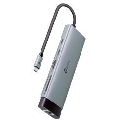 TP-LINK - TP-LINK (UH9120C) 9-in-1 USB-C Hub - 1x USB-C (PD 100W), 1x USB-C 5Gbps, 3x USB-A 5Gbps, 1x HDMI, 1x LAN, SD/microSD, Mains Powered