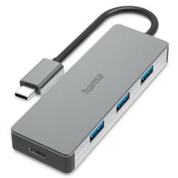 HAMA - Hama 4-Port USB-C 3.2 Gen2 Hub - 3x USB-A, 1x USB-C, Aluminium