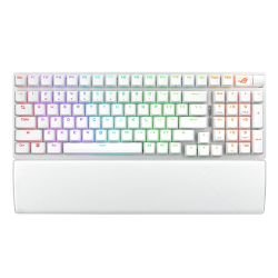 ASUS – Asus ROG STRIX SCOPE II 96 Wireless Mechanical RGB Gaming Keyboard, 96% Layout, Streamer Hotkeys, Multifunction Controls, Sound-Dampening, White ASUS - Asus ROG STRIX SCOPE II 96 Wireless Mechanical RGB Gaming Keyboard, 96% Layout, Streamer Hotkeys, Multifunction Controls, Sound-Dampening, White