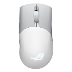ASUS - Asus ROG Keris AimPoint Wired/Wireless/Bluetooth Optical Gaming Mouse, 36000 DPI, Swappable Switches, RGB, Mouse Grip Tape, White