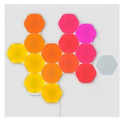 NANOLEAF – Nanoleaf Shapes Hexagons Starter Kit (15-Panels), RGB, Create an Illuminated Display, Ultra-Thin Panels, Screen Mirror/Music Reaction, App/Voice/Manual Control NANOLEAF - Nanoleaf Shapes Hexagons Starter Kit (15-Panels), RGB, Create an Illuminated Display, Ultra-Thin Panels, Screen Mirror/Music Reaction, App/Voice/Manual Control