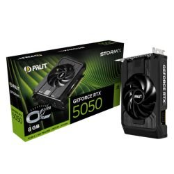PALIT - Palit RTX5050 StormX, PCIe5, 8GB DDR6, HDMI, 3 DP, 2617MHz Clock, Compact Design, Overclocked