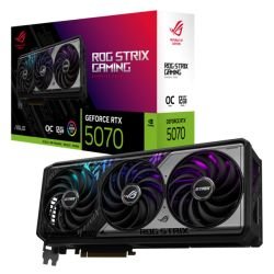ASUS – Asus ROG STRIX RTX5070 OC, PCIe5, 12GB DDR7, 2 HDMI, 3 DP, 2685MHz Clock, RGB Lighting, Overclocked ASUS - Asus ROG STRIX RTX5070 OC, PCIe5, 12GB DDR7, 2 HDMI, 3 DP, 2685MHz Clock, RGB Lighting, Overclocked