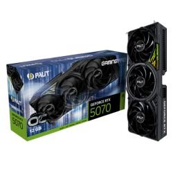 PALIT - Palit RTX5070 GamingPro OC, PCIe5, 12GB DDR7, HDMI, 3 DP, 2572MHz Clock, RGB Lighting, Overclocked