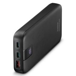 HAMA – Hama PD 20 20000mAh Fast Charge Powerbank, USB-A, 2x USB-C, LED Capacity Indicator, Grey HAMA - Hama PD 20 20000mAh Fast Charge Powerbank, USB-A, 2x USB-C, LED Capacity Indicator, Grey