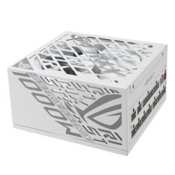 ASUS - Asus ROG Strix 1000W Platinum White Edition PSU, Fully Modular, 80+ Platinum, ATX 3.1, PCIe 5.0, GaN MOSFET, Intelligent Voltage Stabilizer