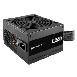 CORSAIR - Corsair 550W CX550 PSU, Fully Wired, 80+ Bronze, Thermally Controlled Fan
