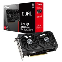 ASUS – Asus DUAL RX9060 XT, PCIe5, 8GB DDR6, HDMI, 2 DP, 3150MHz Clock, Compact SFF-Ready ASUS - Asus DUAL RX9060 XT, PCIe5, 8GB DDR6, HDMI, 2 DP, 3150MHz Clock, Compact SFF-Ready