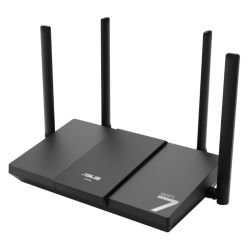 ASUS - Asus (RT-BE50) BE3600 Dual Band Wi-Fi 7 Smart AiMesh Extendable Router, 2.5G WAN, 3x GB LAN, MLO, 4K-QAM, IoT Network