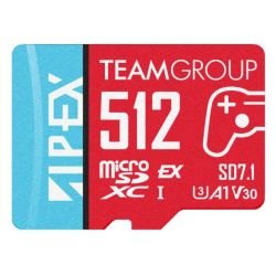 TEAM - Team 512GB Apex SD7.1 MicroSDXC Express Card, Nintendo Switch 2 Ready, 800MB/s