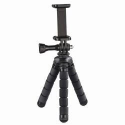HAMA – Hama (Flex) Phone/GoPro Mini-Tripod, 14cm Max Height, 360° Bendable Legs, Adjustable Centre Column HAMA - Hama (Flex) Phone/GoPro Mini-Tripod, 14cm Max Height, 360° Bendable Legs, Adjustable Centre Column