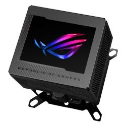 ASUS - Asus ROG Ryujin III WB CPU Water Block, Full-Colour 3.5" LCD Customisable Screen, Embedded VRM Fan, Black