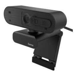 HAMA - HamaC-600 Pro FHD Webcam with Mic, 1080p, 30fps, Auto-Focus, Lighting Adjustment, Stand/Clamp
