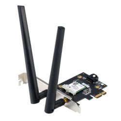ASUS – Asus (PCE-AX1800) AX1800 Wireless Dual Band PCI Express Wi-Fi 6 Adapter, Bluetooth 5.2, WPA3, OFDMA & MU-MIMO ASUS - Asus (PCE-AX1800) AX1800 Wireless Dual Band PCI Express Wi-Fi 6 Adapter, Bluetooth 5.2, WPA3, OFDMA & MU-MIMO