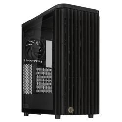 ASUS - Asus ProArt PA401 Wood TG Gaming Case w/ Glass Panel, ATX, Front Grill, 2x 160mm Fans, PWM Fan Hub, USB-C 20Gps, Black