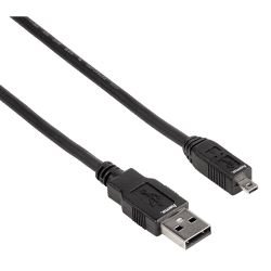 HAMA – Hama USB-A to Mini USB Type-B Cable, USB 2.0, 1.8 Metre, Black HAMA - Hama USB-A to Mini USB Type-B Cable, USB 2.0, 1.8 Metre, Black