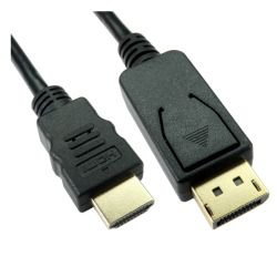 SPIRE – Spire DisplayPort Male to HDMI Male Converter Cable, 2 Metres, Black SPIRE - Spire DisplayPort Male to HDMI Male Converter Cable, 2 Metres, Black