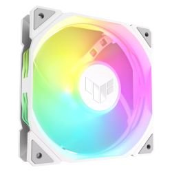 ASUS - Asus TUF Gaming TR120 ARGB Reverse Blade 120mm PWM Case Fan, Hydraulic  Bearing, 28mm Frame, Double-layer LED Matrix Design, 2000 RPM, White