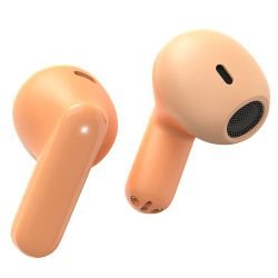 HAMA - Hama (Freedom Light II) Bluetooth True Wireless Earbuds with Microphone, Touch/Voice Control, 20 Hour Battery, Charging/Carry Case, Orange
