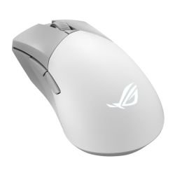 ASUS - Asus ROG Gladius III Wireless/Bluetooth/USB Aimpoint Gaming Mouse, 36000 DPI, Swappable Switches, 0 Click Latency, RGB, Mouse Grip Tape, White