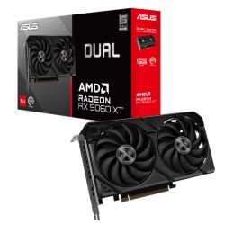 ASUS – Asus DUAL RX9060 XT, PCIe5, 16GB DDR6, HDMI, 2 DP, 3250MHz Clock, Compact SFF-Ready ASUS - Asus DUAL RX9060 XT, PCIe5, 16GB DDR6, HDMI, 2 DP, 3250MHz Clock, Compact SFF-Ready