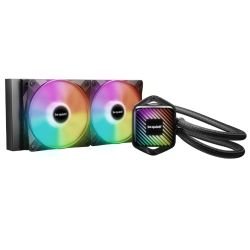 BEQUIET - Be Quiet! Pure Loop 3 LX 240mm Liquid CPU Cooler, 2x Light Wings LX Daisy-chained PWM Fans, ARGB Cooling Block w/ 10 Lighting Foils, Black