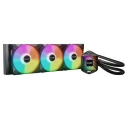 BEQUIET - Be Quiet! Pure Loop 3 LX 360mm Liquid CPU Cooler, 3x Light Wings LX Daisy-chained PWM Fans, ARGB Cooling Block w/ 10 Lighting Foils, Black