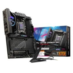 MSI - MSI MPG X870E CARBON WIFI, AMD X870E, AM5, ATX, 4 DDR5, HDMI, 2 USB4, Wi-Fi 7, 5G & 2.5G LAN, RGB, 4x M.2